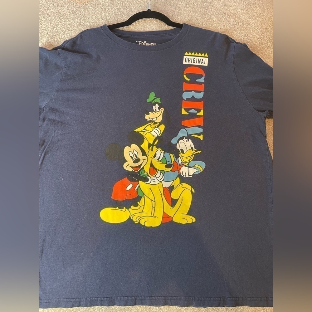 Disney Long Sleeve T-Shirt The Original Crew Mickey Donald Pluto Goofy
